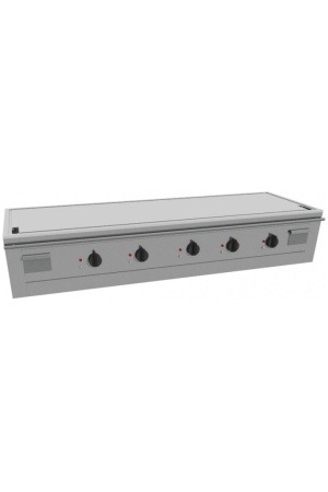 Plynová deska Teppanyak, 5 zón, šířka 2000 mm, otevřená podestavba