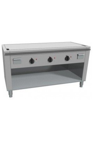 Plynová deska Teppanyak, 3 zóny, šířka 1400 mm, otevřená podestavba