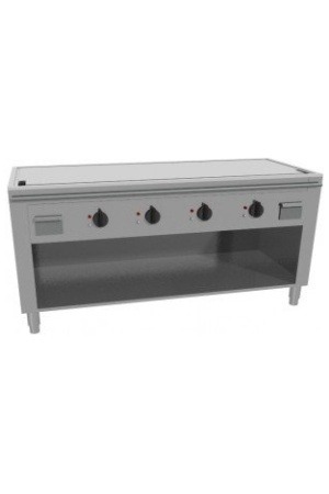 Plynová deska Teppanyak, 4 zóny, šířka 1700 mm, otevřená podestavba