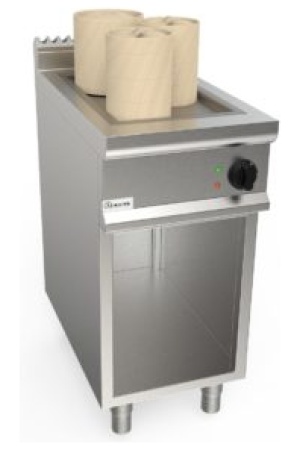 Napařovací zařízení elektrické, 24l, 3,5kW 400V, pro GN 1/1, šířka 400mm, skříňový modul otevřený