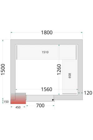 Panely ke stavebnicovým boxům 120 mm TEFCOLD CR 180x150x220