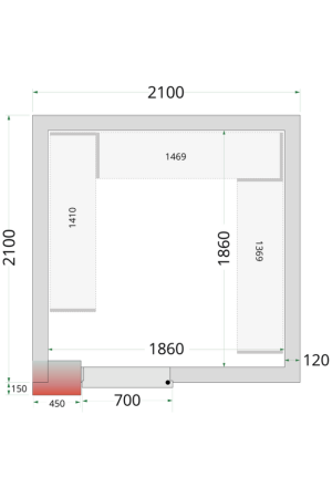 Panely ke stavebnicovým boxům 120 mm TEFCOLD CR 210x210x220