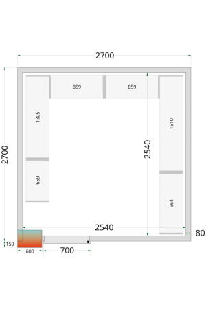 Panely ke stavebnicovým boxům 80 mm TEFCOLD CR 270x270x220